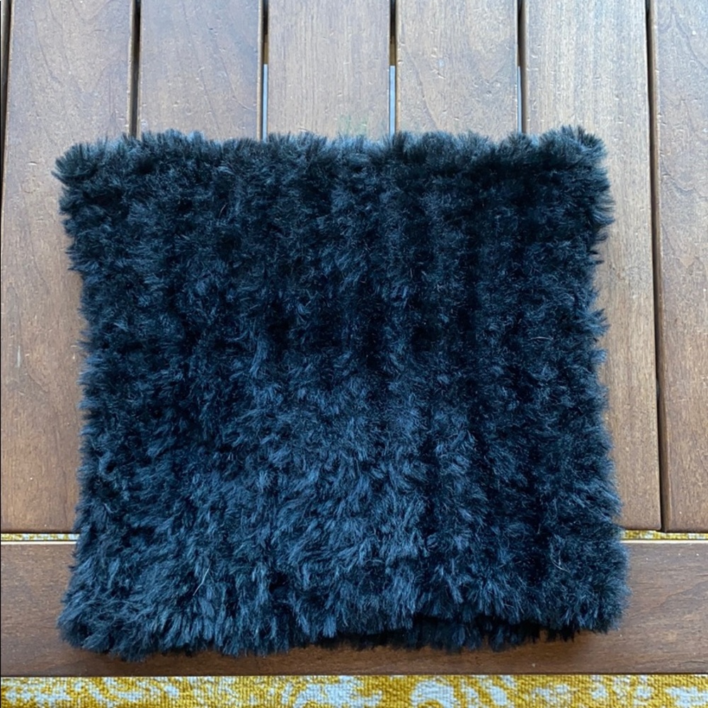 Urban outfitters black fuzzy top